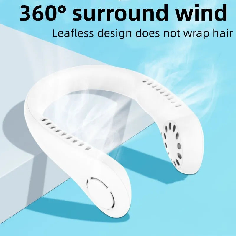 Stay Cool Anywhere โ Mini Portable Neck Fan Hands-Free Cooling Neck Fan for Summer