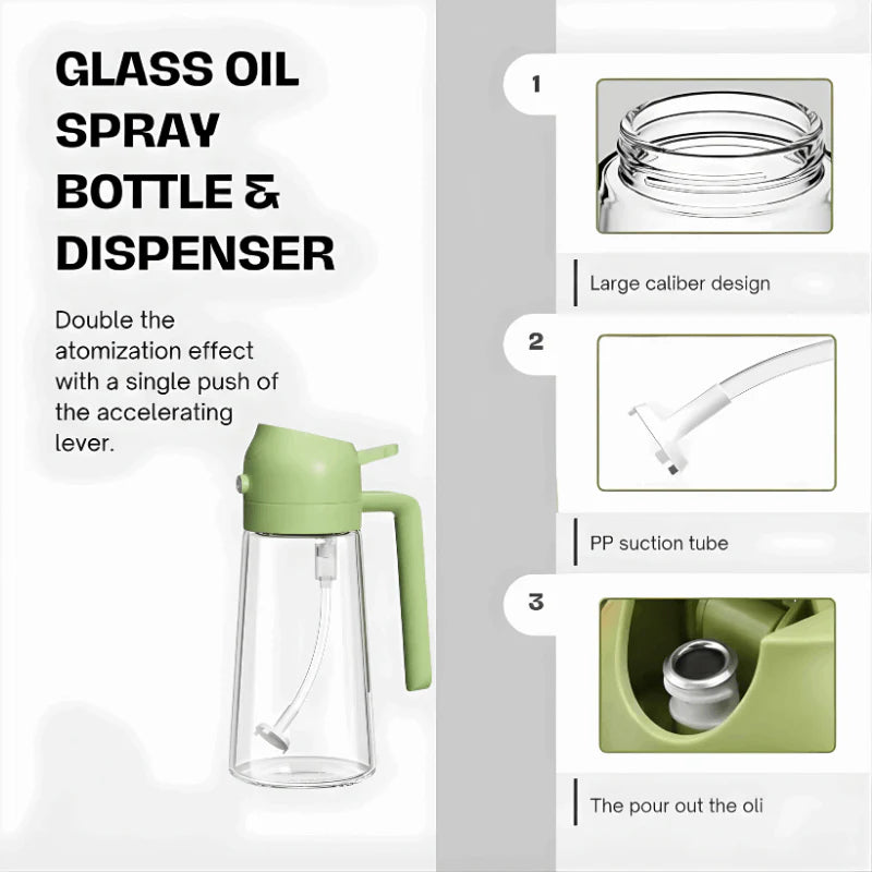 Oil Spray Bottle – Control Oil, Cook Healthy | Even Spray & No Waste