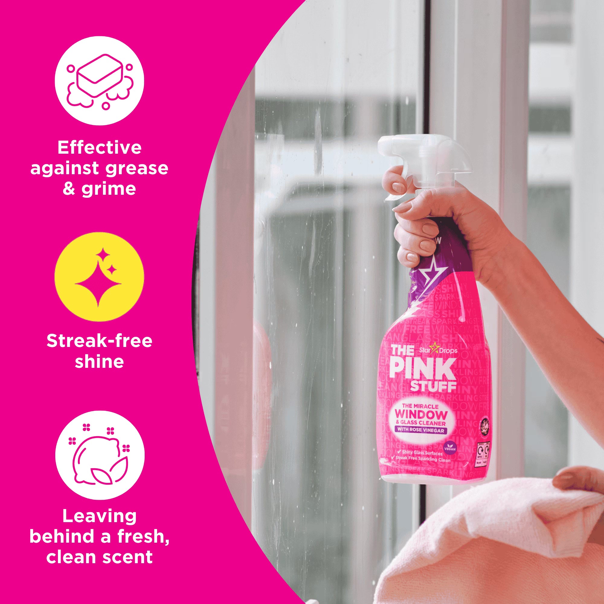 Glass Cleaner – Streak-Free Shine | Crystal Clear Windows & Mirrors in Seconds