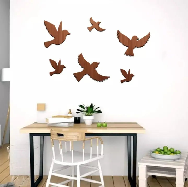 3D Wooden Sparrow Wall Decor – Elegant & Aesthetic Design | Beautify Your Home Instantly